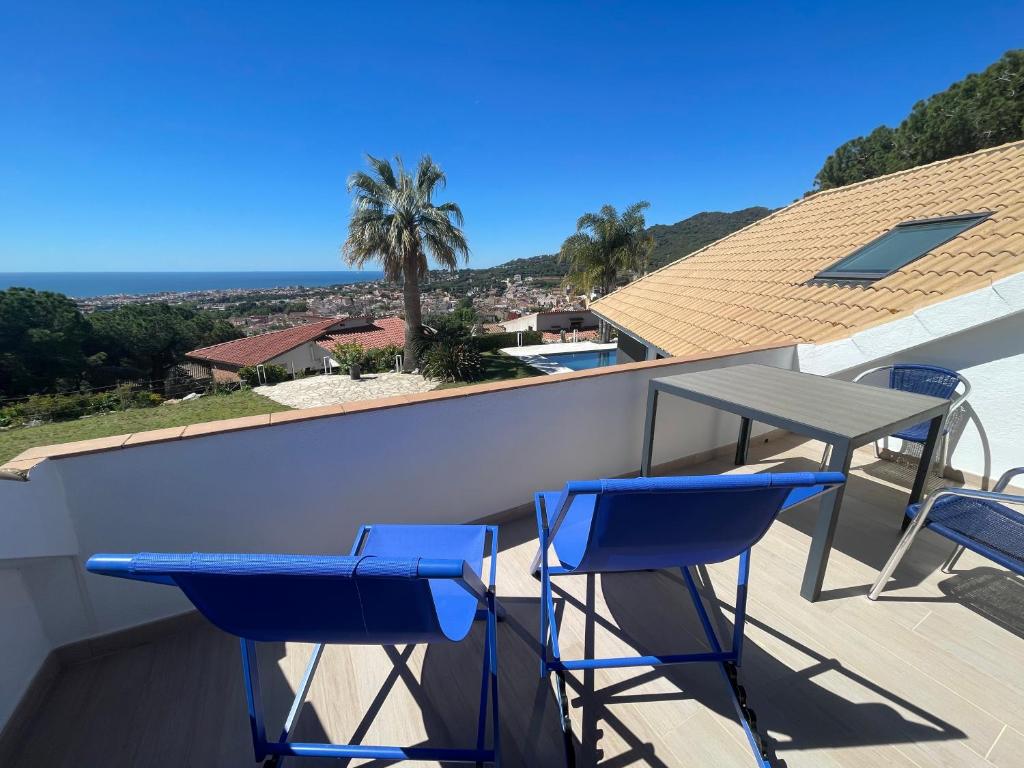 Sunny terrace overlooking the town